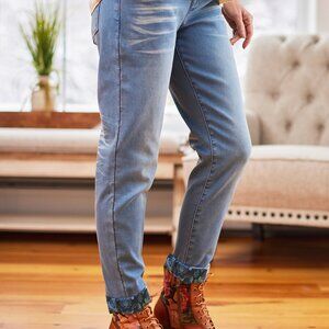 April Cornell XL Cache Fleece Lined Denim Pant (Jeans w/pink fleece)